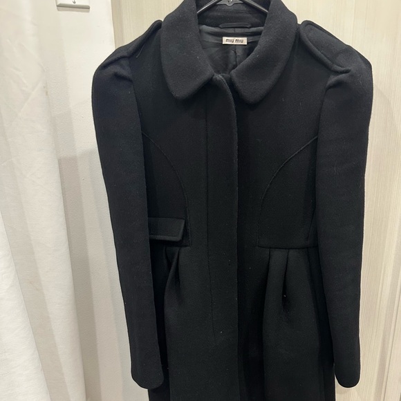 MIU MIU- Wool Coat (Women) - Picture 3 of 10